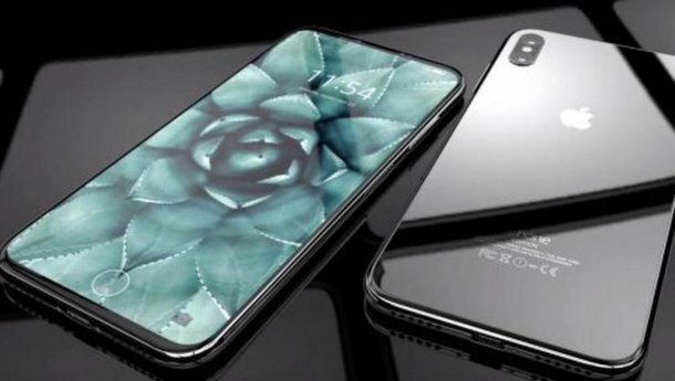 Frente y dorso de lo que sería el nuevo iPhone 8<br>