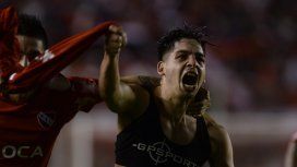 Martín Benítez festeja el gol de la victoria de Independiente Martín Benítez festeja el gol de la victoria de Independiente
