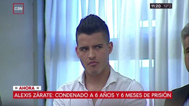 Alexis Zárate, tras ser condenado por abuso<br>