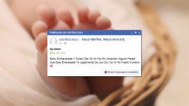 Santiago del Estero: una mujer puso un aviso para dar en adopción a su hijo en Facebook Santiago del Estero: una mujer puso un aviso para dar en adopción a su hijo en Facebook