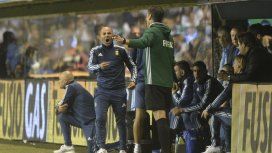 Jorge Sampaoli en uno de los pasajes del Argentina 0 - Perú 0 Jorge Sampaoli en uno de los pasajes del Argentina 0 - Perú 0