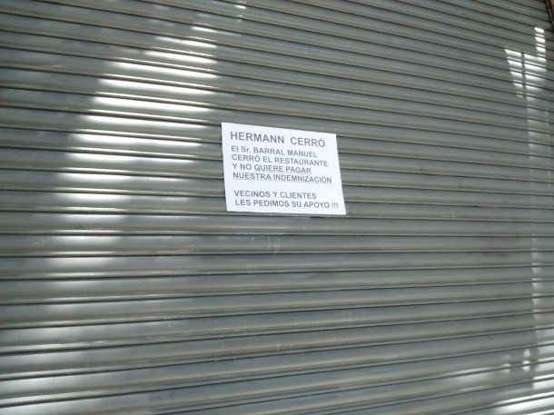 Hermann cerró sus puertas y dejó a los empleados en la calle