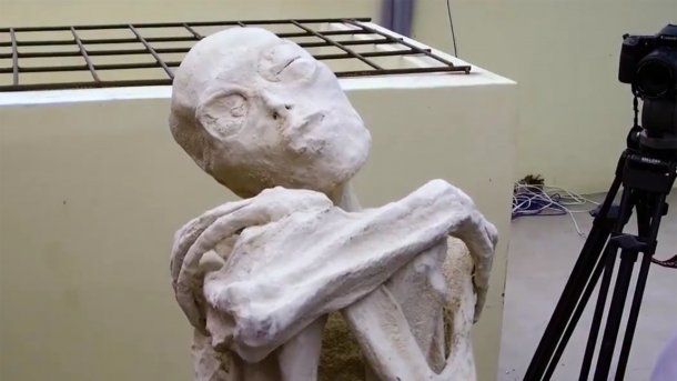 Una de las momias halladas en Nazca<br>