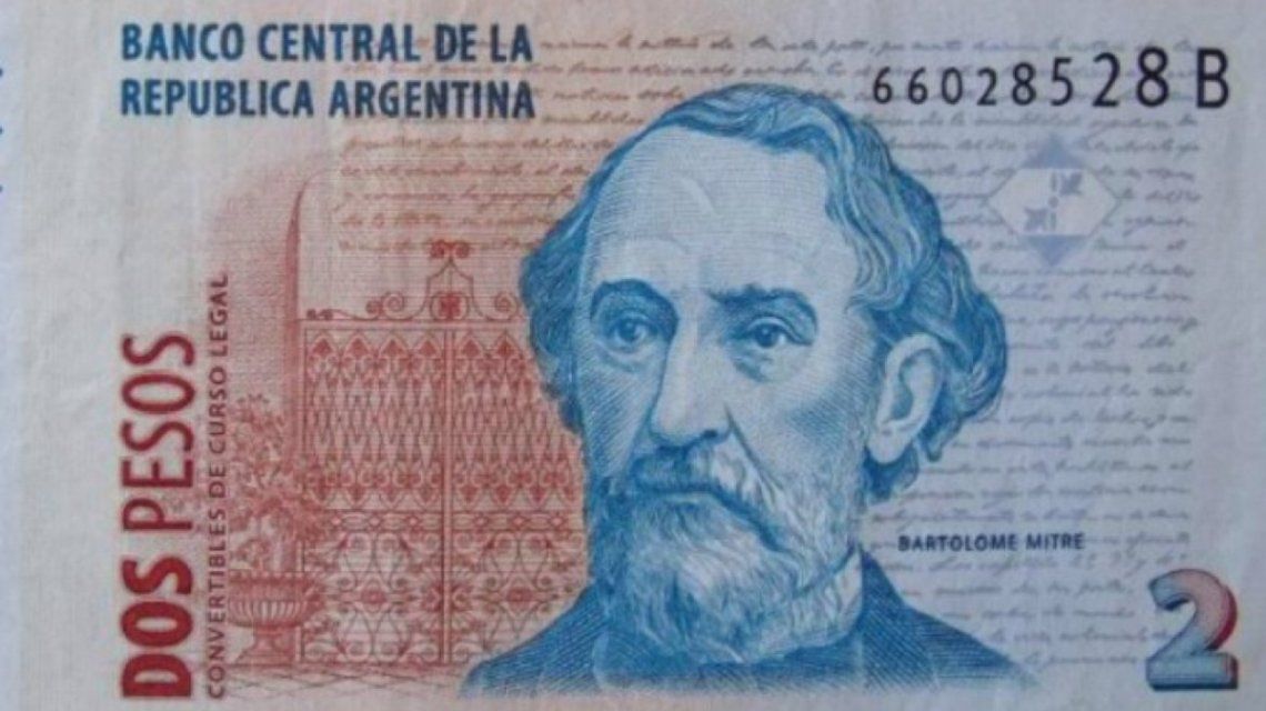 En mayo desaparecerán los billetes de dos pesos