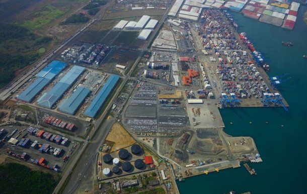 Vista aérea de la Zona Libre de Colón