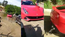VIDEO: hundió una Ferrari de casi un millón de dólares en un vado en Córdoba VIDEO: hundió una Ferrari de casi un millón de dólares en un vado en Córdoba