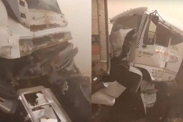 Tres camiones chocaron a la altura del kilómetro 33.