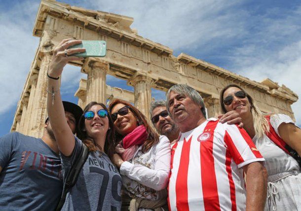 Cristina, durante su viaje a Atenas en mayo de este año.