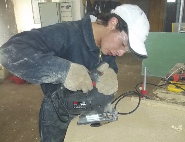 Rafael Nahuel trabajando<br>