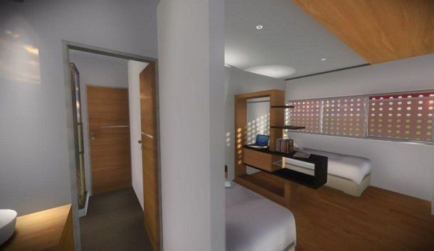 Así serán las 56 habitaciones para los 100 reclutados. Un centro que apuntará a la formación integral del atleta.