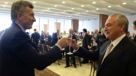 Mauricio Macri con Michel Temer Mauricio Macri con Michel Temer