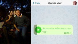 Los saludos de Macri: una foto famliar y un audio de WhatsApp Los saludos de Macri: una foto famliar y un audio de WhatsApp