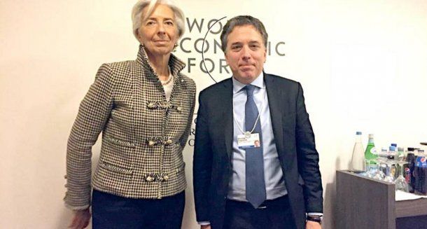 <p>La directora del Fondo Monetario Internacional, Christine Lagarde y Nicolás Dujovne</p>