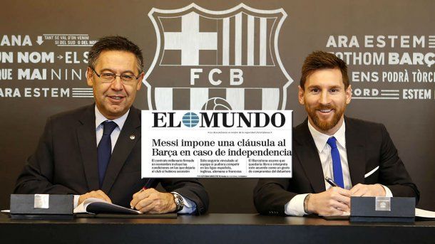 <p>Josep María Bartomeu y Lionel Messi</p>