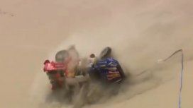 Recalde volcó en el desierto peruano durante le Rally Dakar Recalde volcó en el desierto peruano durante le Rally Dakar