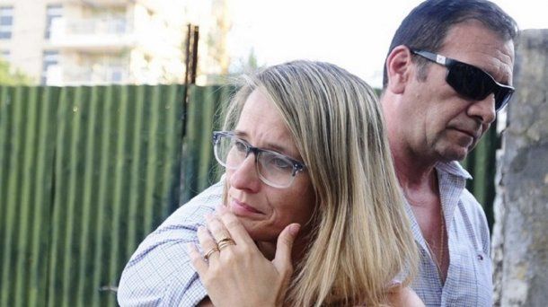 Marcelo Galarza con su mujer