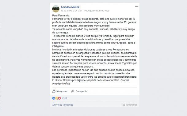 Carta para Fernando Pastorizzo