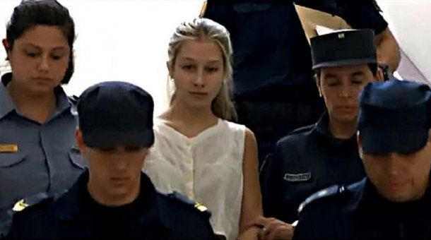 Nahir Galarza en los tribunales de Gualeguaychú.