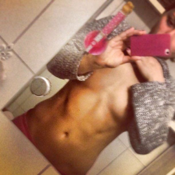 Una de las fotos íntimas de Nora Mörk <br>