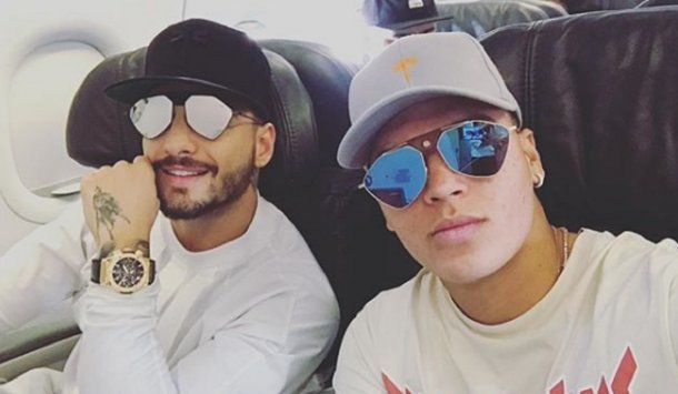<p>Maluma con Juan Fernando Quintero</p>