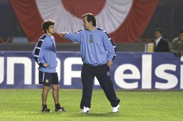 Pablo Aimar y Marcelo Bielsa