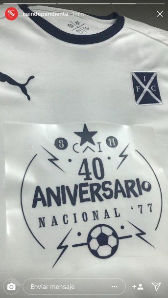 Parche de la camiseta de Independiente