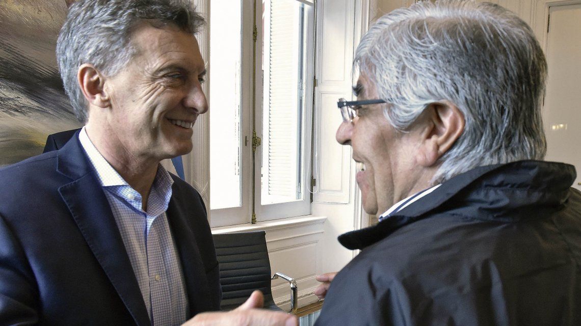 Moyano junto con Macri Moyano junto con Macri