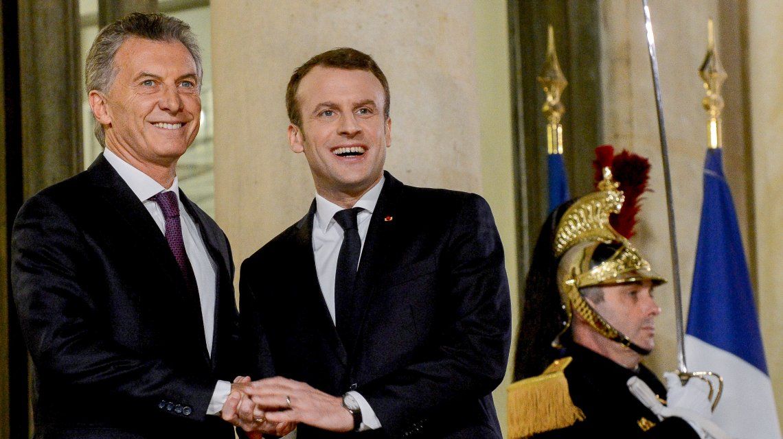 Mauricio Macri y Emmanuel Macron