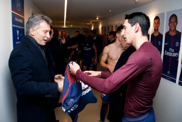 Macri visitó a Di María en el Paris Saint Germain - Crédito: @PSG_inside