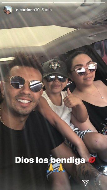 Cardona se mostró con su esposa en Instagram - Crédito: e.cardona10<div><br></div>