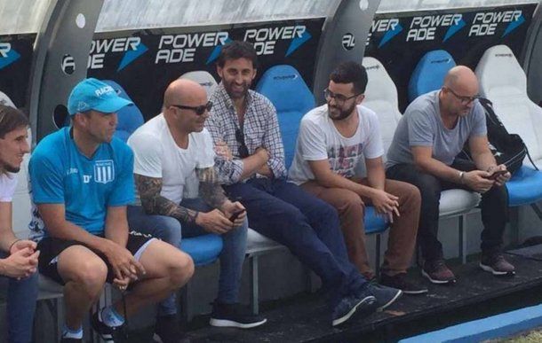 Sampaoli disfrutó su visita a Racing<br>