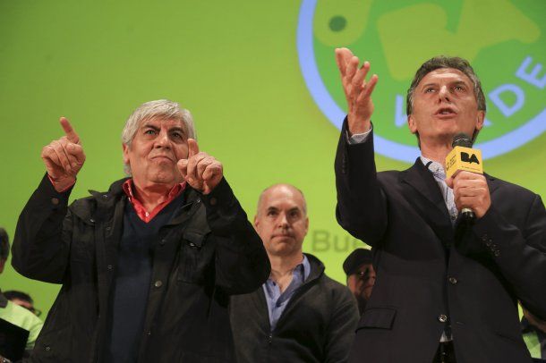 "Hugo Moyano y Mauricio Macri"