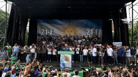Moyano en la marcha del 21F. Moyano en la marcha del 21F.