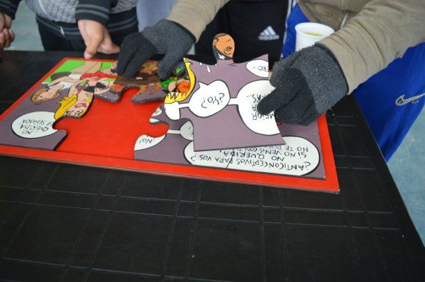 Uno de los talleres de la Fundación Huésped en San Lorenzo