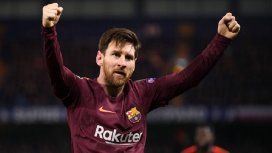 Lionel Messi celebra su gol ante el Chelsea Lionel Messi celebra su gol ante el Chelsea