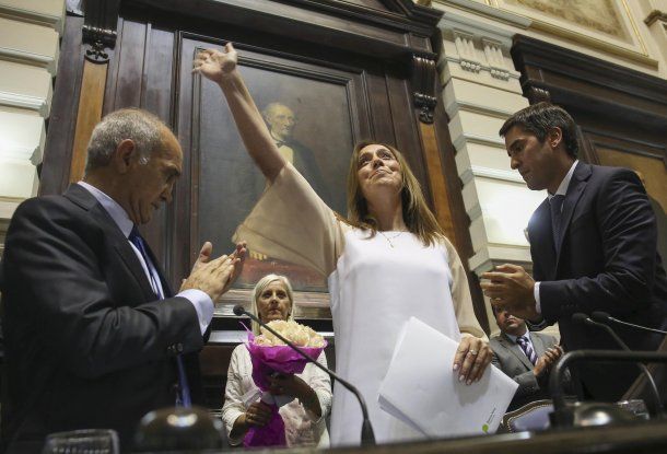 María Eugenia Vidal junto a Daniel Salvador<br>
