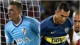 Franco Armani y Carlos Tevez Franco Armani y Carlos Tevez