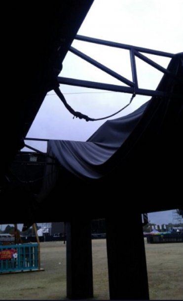 <div>Temporal en Lollapalooza - Crédito: @zanoni</div>