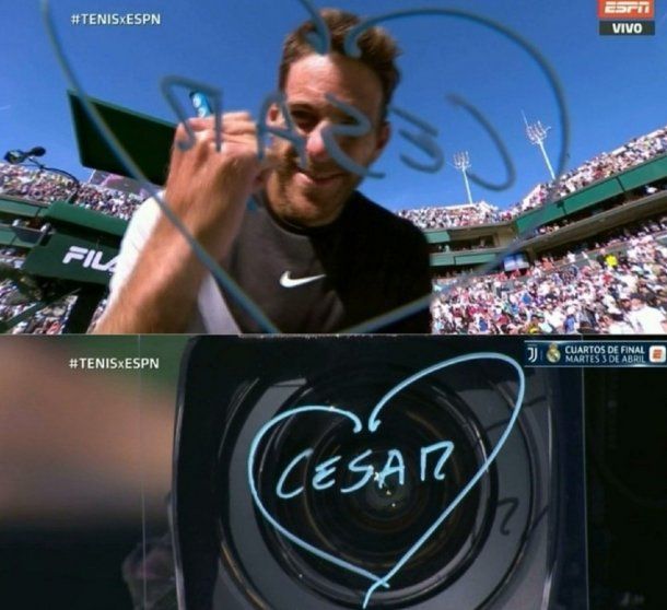Del Potro le dedicó su triunfo en Indian Wells a su perro César
