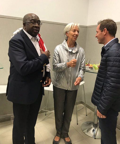 Lagarde en River - Crédito: cariverplate.com.ar