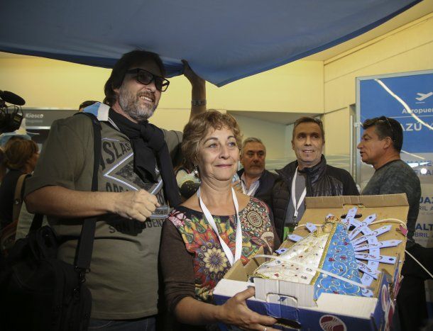 La imagen de Nuestra Señora de Luján acompañó a los familiares<br>