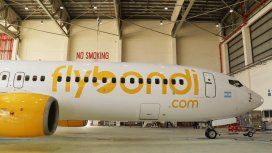 El primer avión de FlyBondi está en el hangar a la espera de ser reparado El primer avión de FlyBondi está en el hangar a la espera de ser reparado