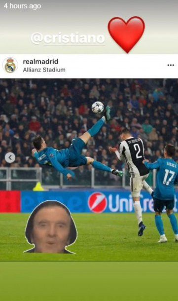 El meme de Cristiano Ronaldo en la cuenta de su novia<br>