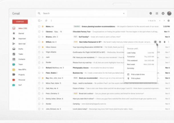 Así se verá el nuevo Gmail.