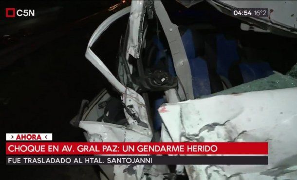 Choque en General Paz y Eva Perón<br>