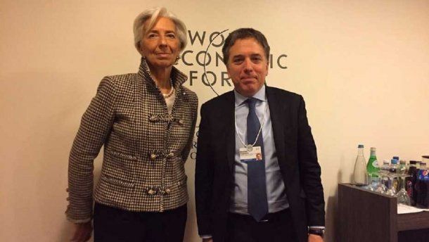 Christine Lagarde, titular del FMI y el ministro Nicolás Dujovne 