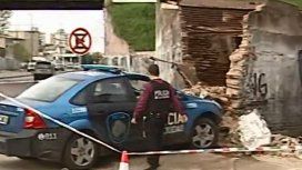 Un patrullero se incrustó en una casa Un patrullero se incrustó en una casa