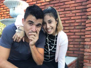 Marcos Acuña con su mujer Julia Marcos Acuña con su mujer Julia