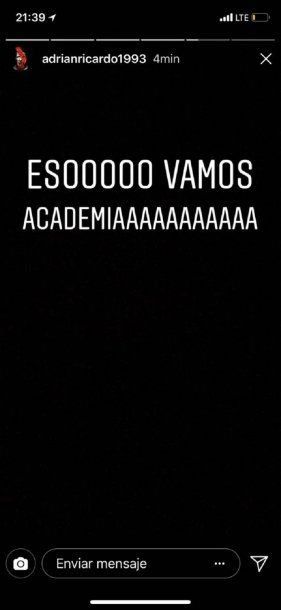 El posteo en Instagram Stories de Centurión<br>