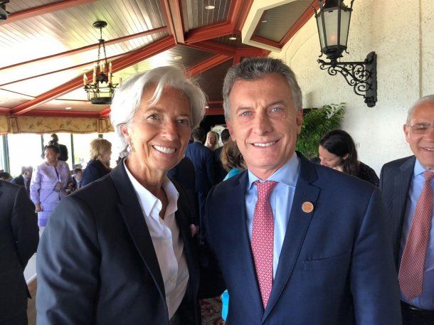 Christine Lagarde y Mauricio Macri<br>
